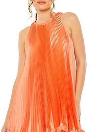Pleated Ruffled Minidress