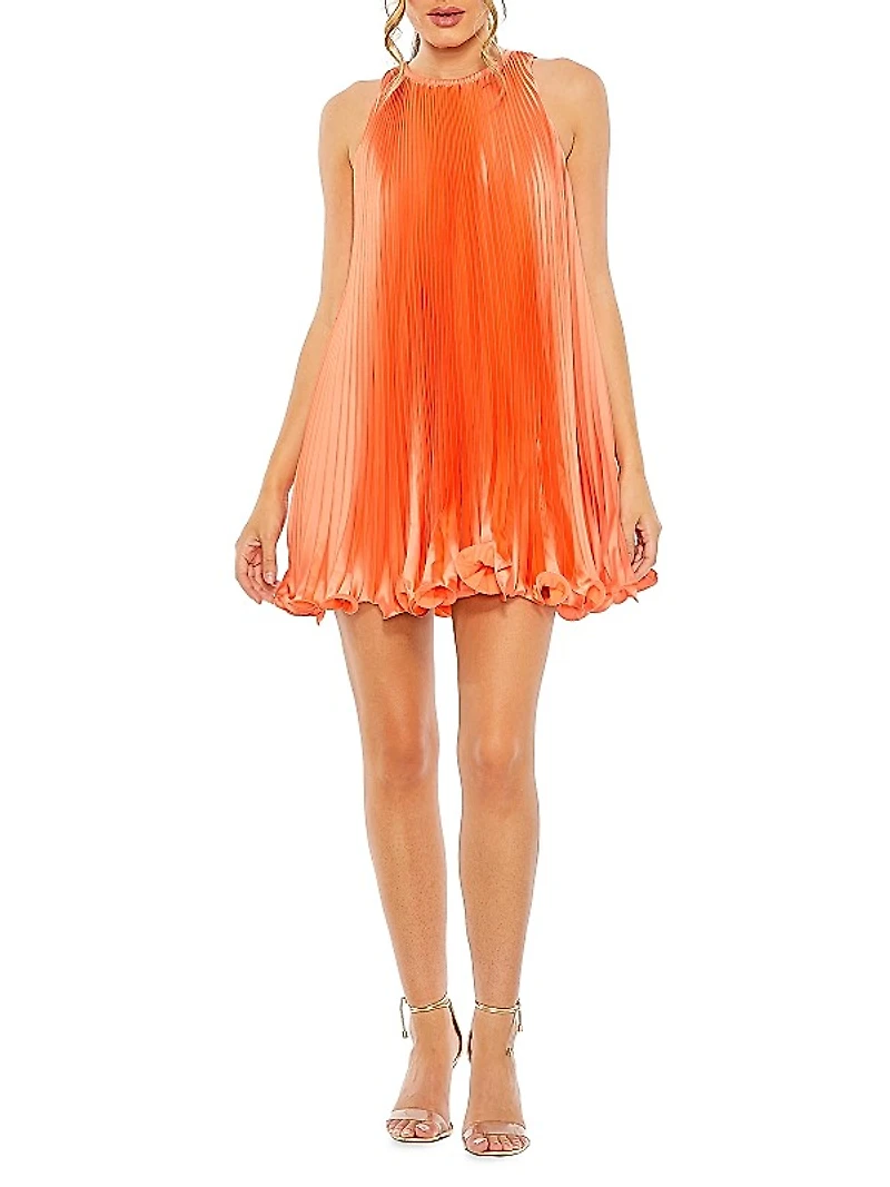 Pleated Ruffled Minidress