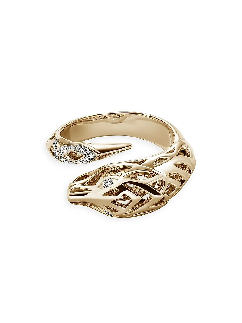 Naga 14K Yellow Gold & 0.10 TCW Diamond Ring
