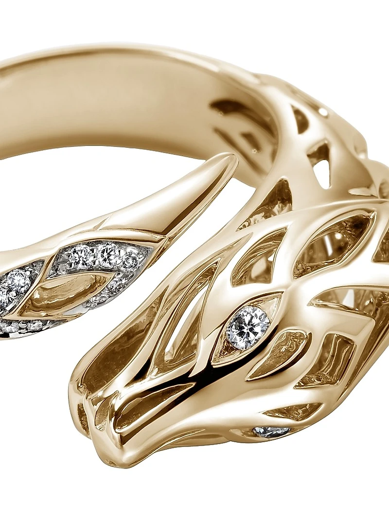 Naga 14K Yellow Gold & 0.10 TCW Diamond Ring