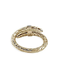 Chain Classic Spear Single Coil 14K Yellow Gold & 0.08 TCW Diamond Ring