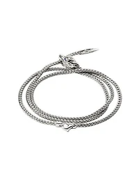 Naga Dragon Sterling Silver & Blue Sapphire Wrap Bracelet