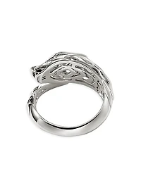 Naga Dragon Sterling Silver & Sapphire Ring