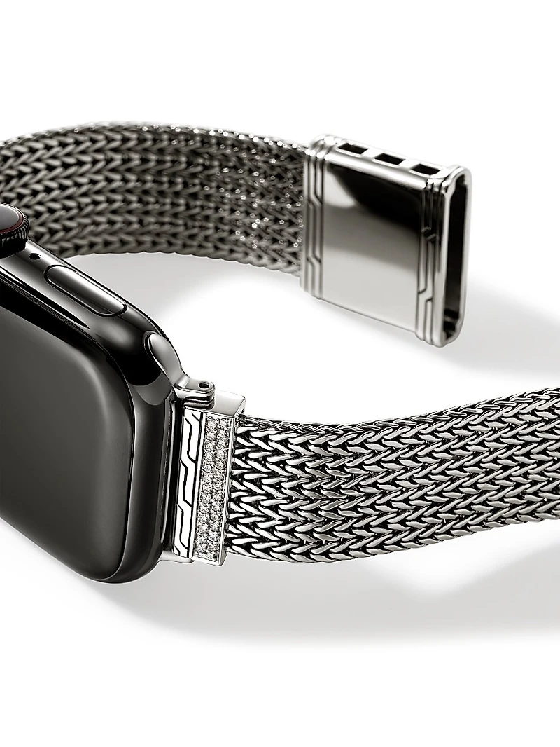 Sterling Silver & 0.44 TCW Diamond Smartwatch Bracelet/0.71"