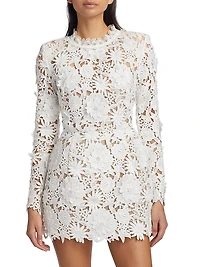 Maia Lace Long-Sleeve Minidress