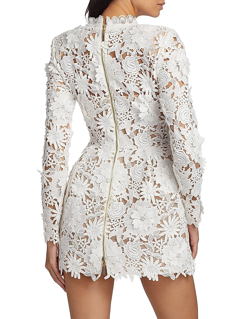 Maia Lace Long-Sleeve Minidress