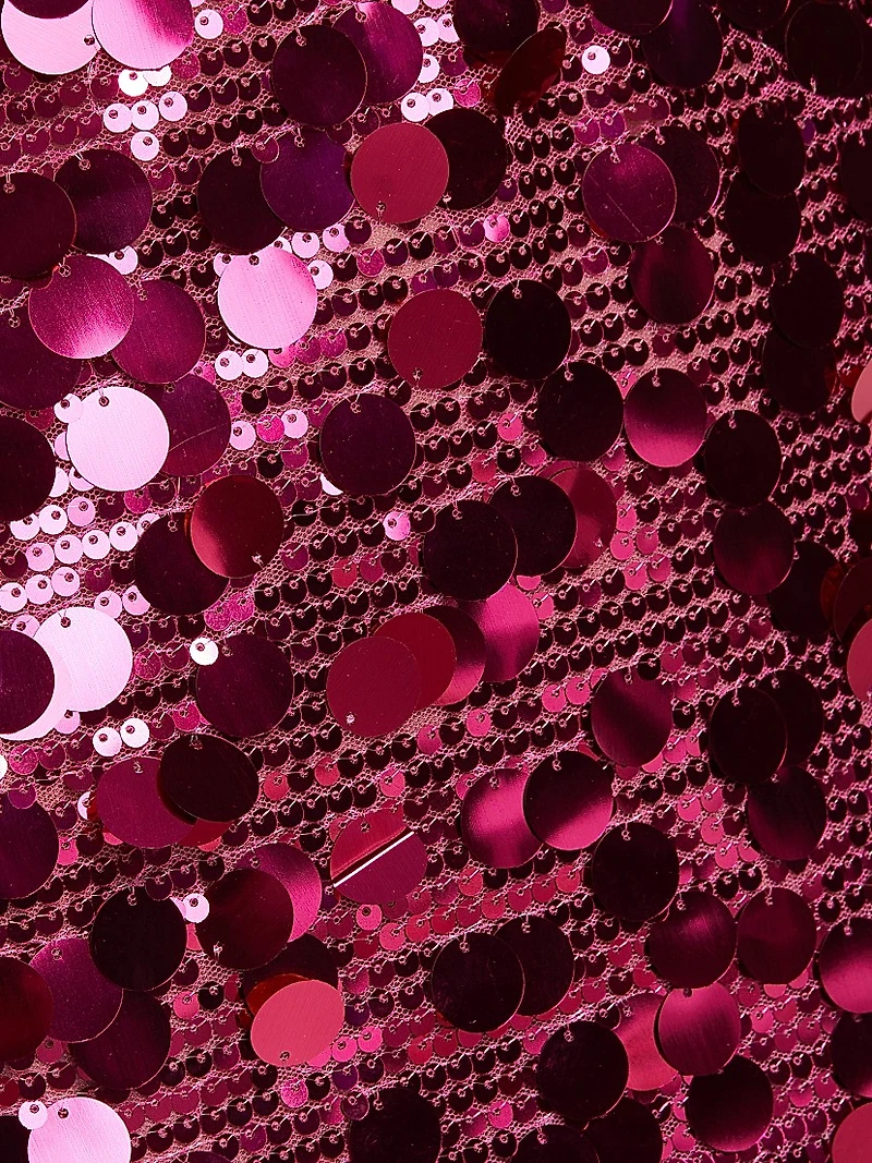 Farah Paillette One-Shoulder Gown