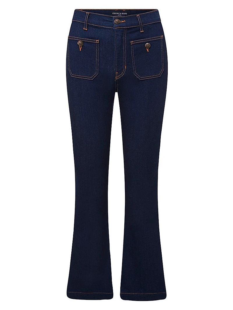 Carson Flared Patch Pocket Jeans