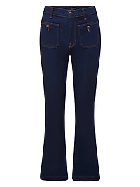 Carson Flared Patch Pocket Jeans