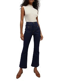 Carson Flared Patch Pocket Jeans