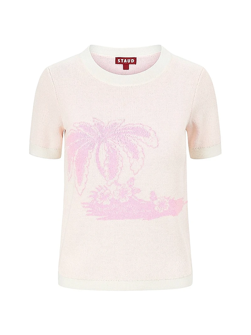 Reyna Short-Sleeve Wool-Blend Sweater