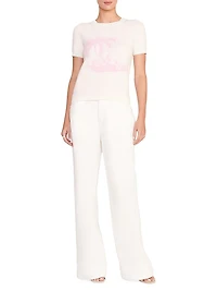 Reyna Short-Sleeve Wool-Blend Sweater
