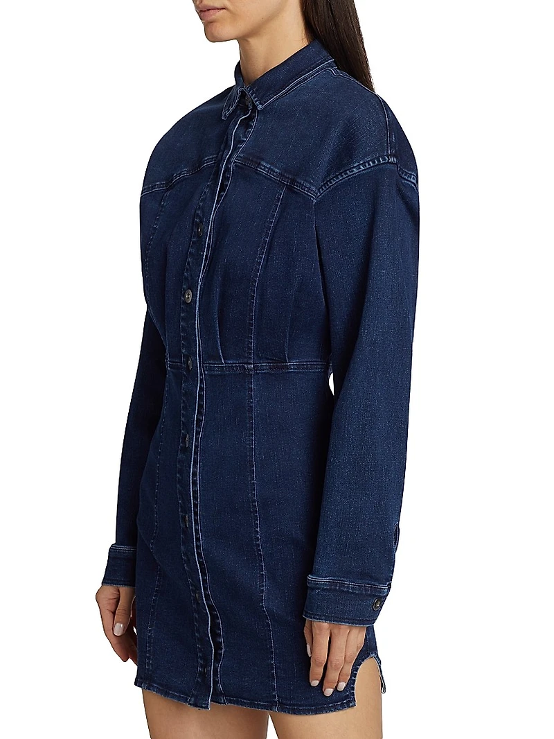 Amber Stretch-Denim Minidress