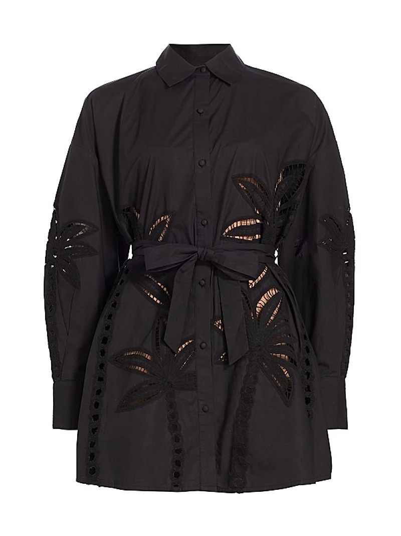 Lani Embroidered Cotton Shirtdress