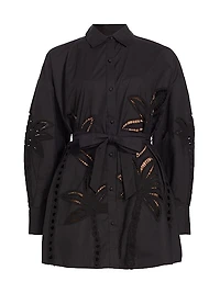 Lani Embroidered Cotton Shirtdress