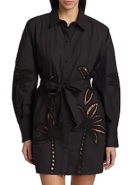 Lani Embroidered Cotton Shirtdress