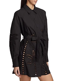 Lani Embroidered Cotton Shirtdress