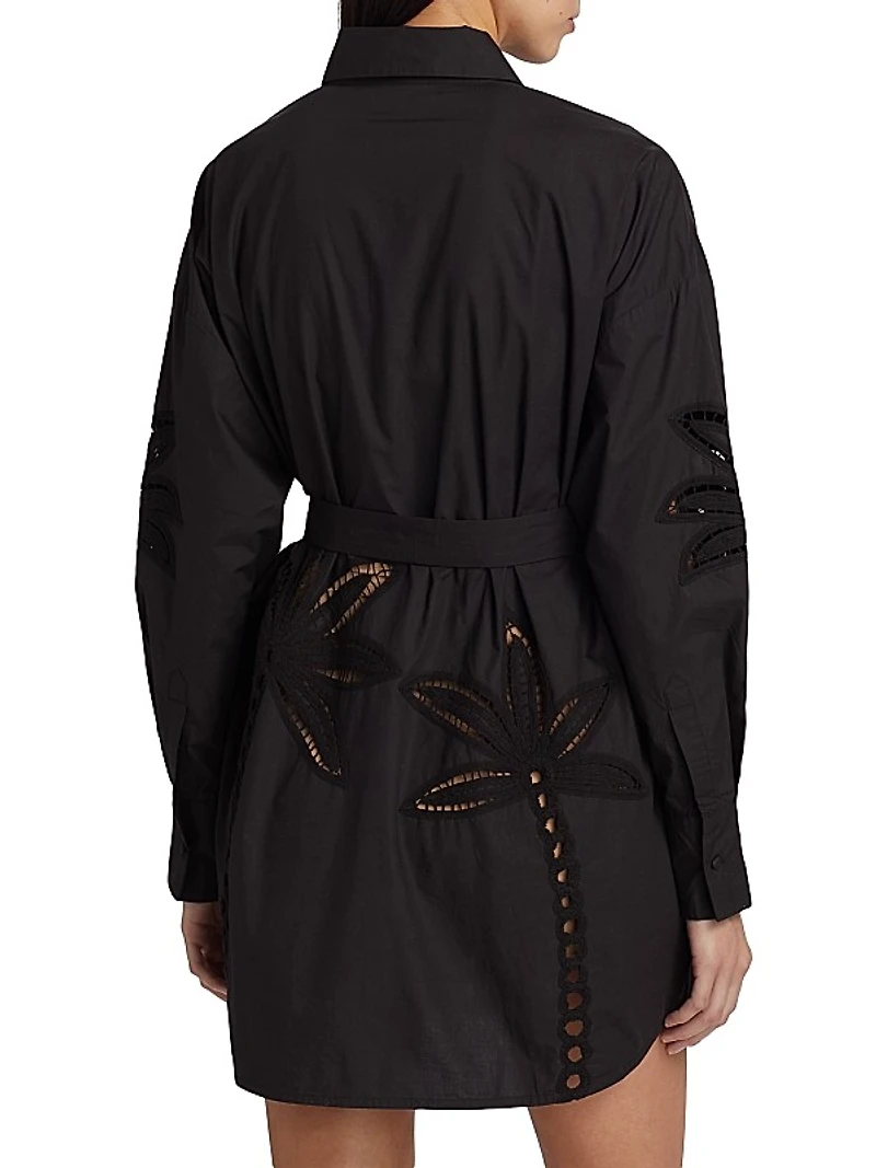 Lani Embroidered Cotton Shirtdress