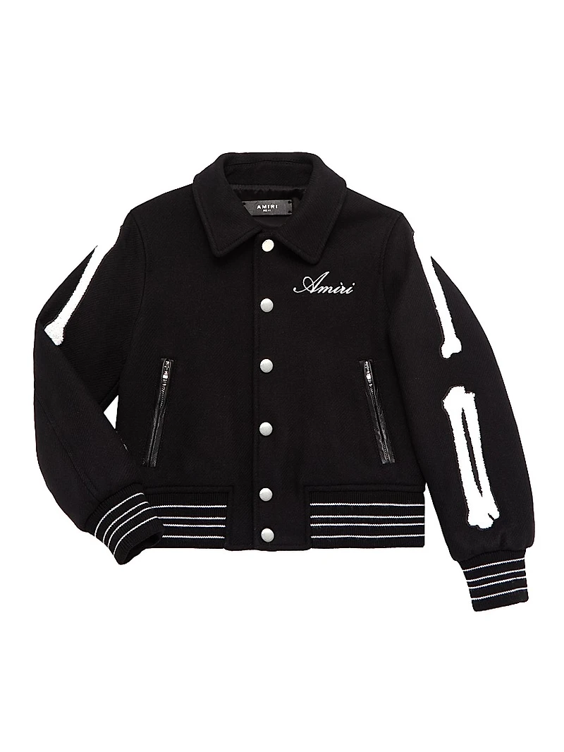 Little Boy's & Boy's Wool Bones Jacket