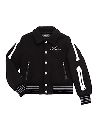 Little Boy's & Boy's Wool Bones Jacket