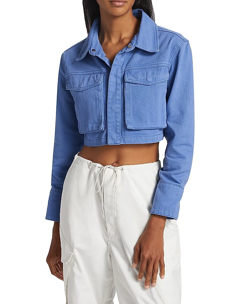 On The Water Monica Cropped Denim Jacket