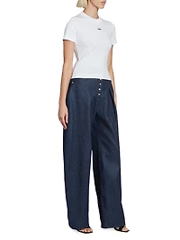 Grosgrain Cotton Logo T-Shirt