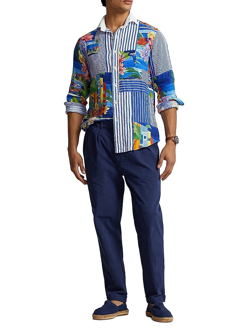 Featherweight Twill Tennis Flat-Front Pants