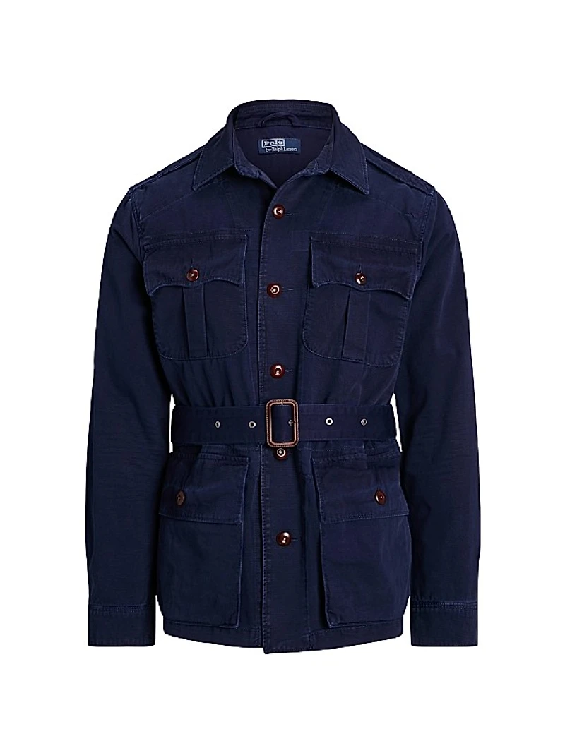 Highridge Modern Safari Twill Cotton Bomber Jacket