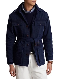 Highridge Modern Safari Twill Cotton Bomber Jacket