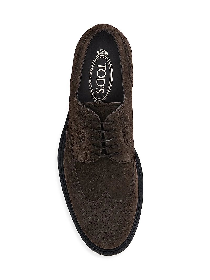 Perforated Suede Derbys