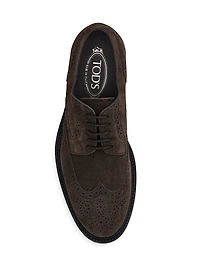 Perforated Suede Derbys