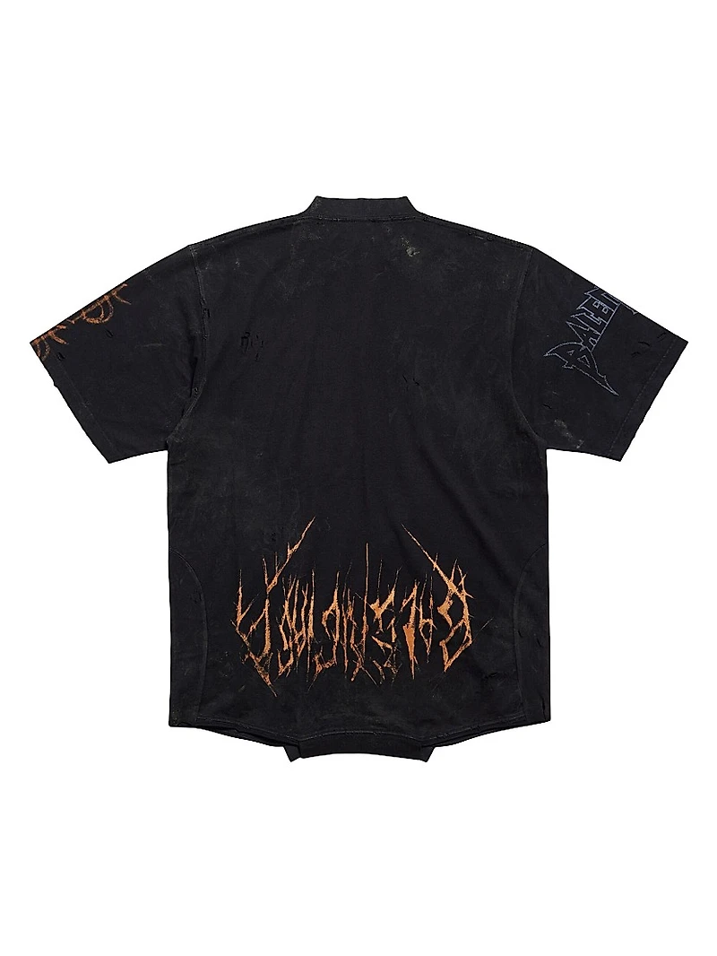 Paris Moon Upside Down T-Shirt Oversized