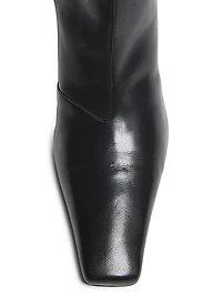 Brancesca 80MM Leather Wedge Boots