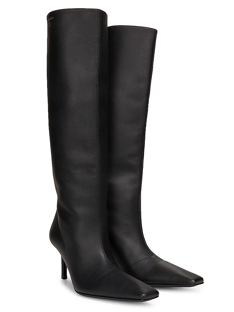 Bezither Leather Knee-High Boots