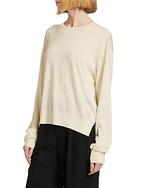 Cashmere-Silk Crewneck Sweater