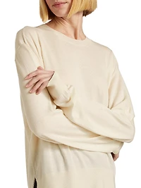 Cashmere-Silk Crewneck Sweater