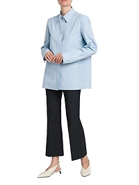 Relaxed Cotton Striped Shirt