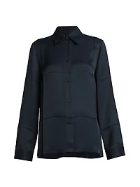 Matte Press-Pleated Shirt