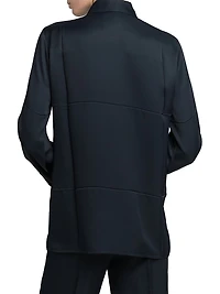 Matte Press-Pleated Shirt