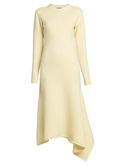 Wool Draped Sweater Maxi Dress