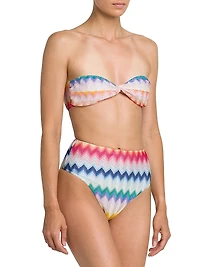 Zigzag Bandeau Bikini Set