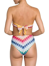 Zigzag Bandeau Bikini Set