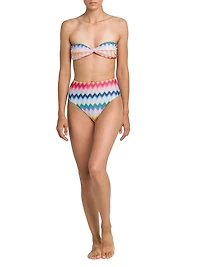 Zigzag Bandeau Bikini Set