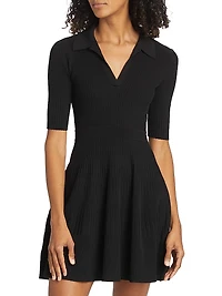 Patricia Ribbed Polo Minidress