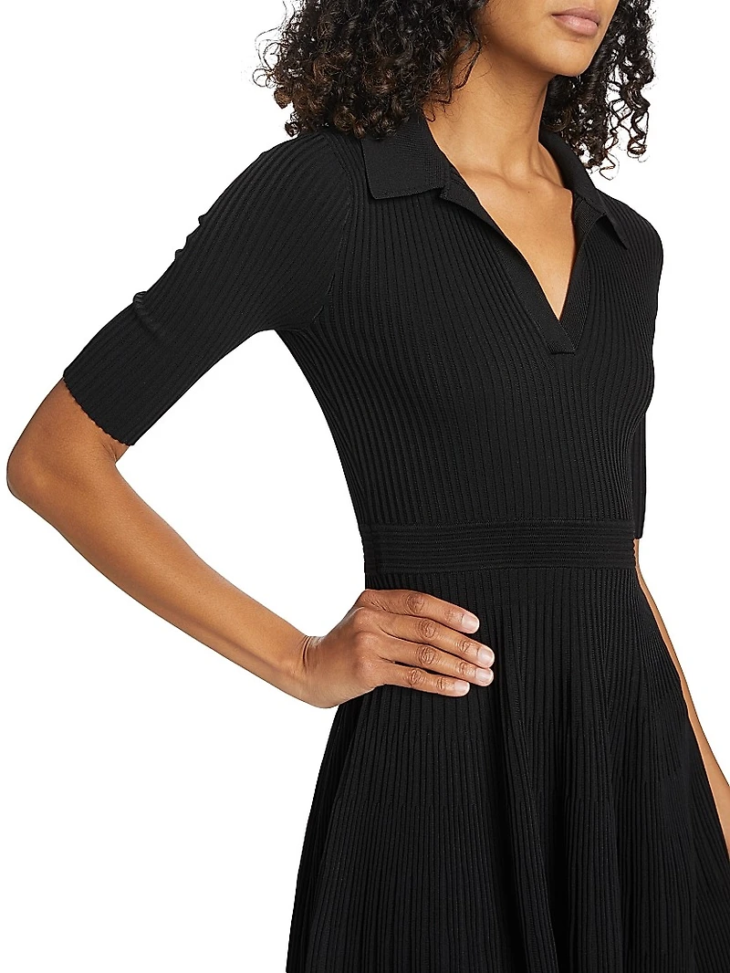 Patricia Ribbed Polo Minidress