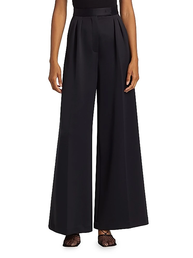 Zinnia Pleated Wide-Leg Pants