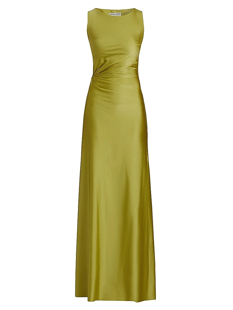 Lemony JJ Satin Sleeveless Gown