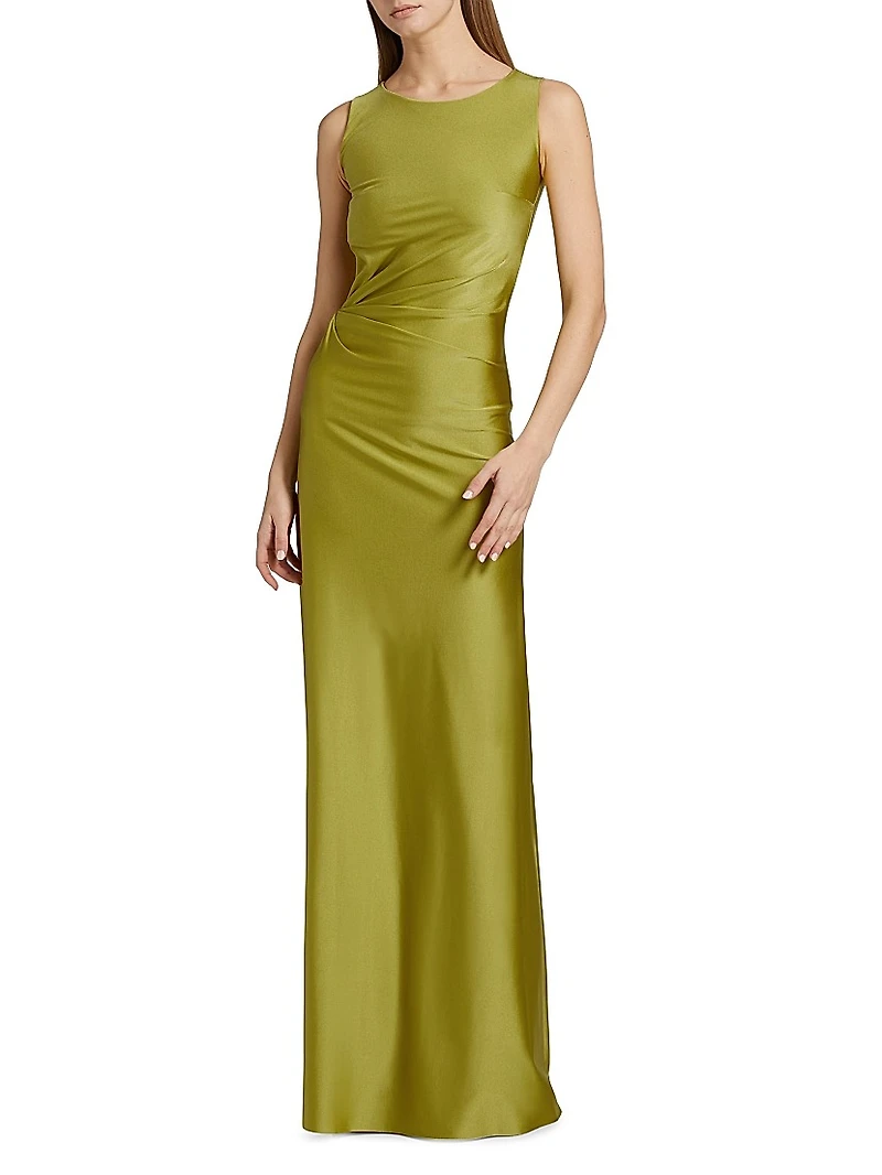 Lemony JJ Satin Sleeveless Gown