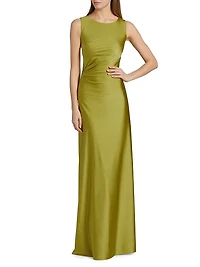 Lemony JJ Satin Sleeveless Gown