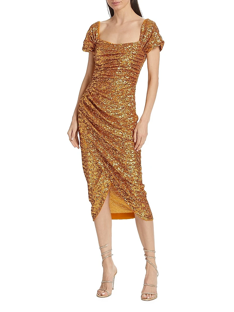 Yuda Sequined Midi-Dress